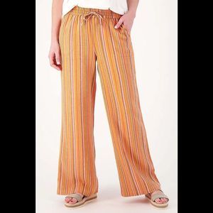 Studio Park x Kerstin Lindquist Striped Linen Pant Sunset - Regular